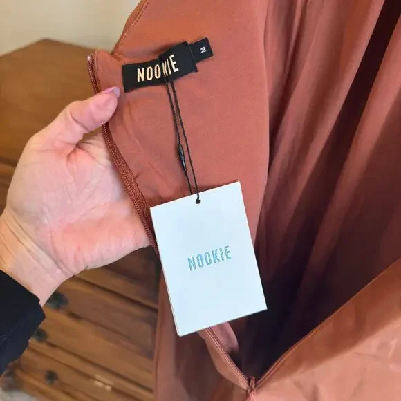 Nookie x Revolve Barbella Strapless Bodycon Mini Dress Tan M - Picture 6 of 6